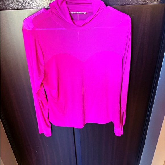 Intempo Tops - Pink Long Sleeve Mandarin Collar Blouse
